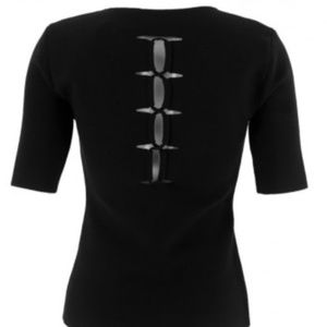 Alexander Wang Knit Stitched Cut Out Shirt